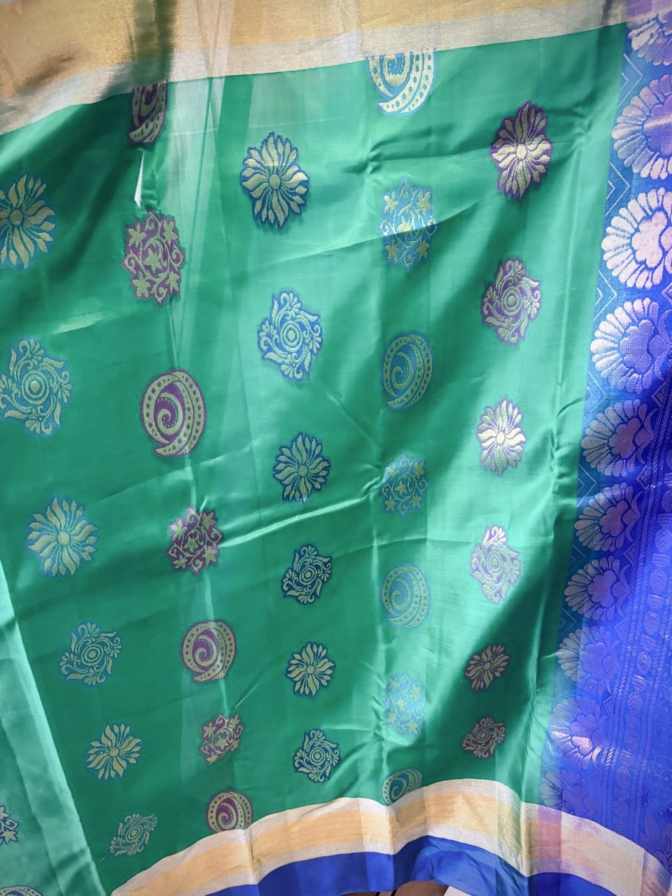 Green Handwoven Dharmavaram Silk Saree