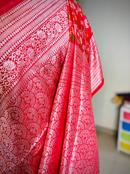 Red Pashmina Saree