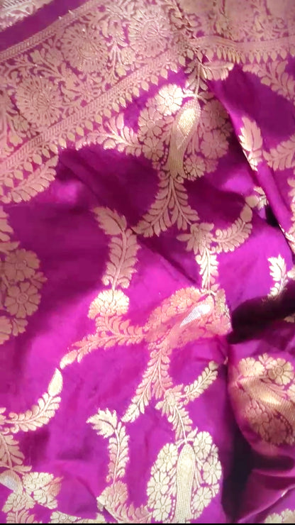 Purple Kancheepuram Silk Saree