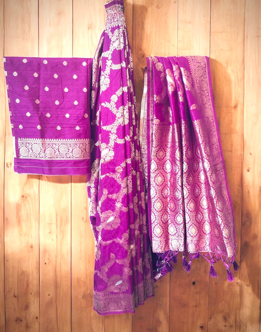 Purple Kancheepuram Silk Saree