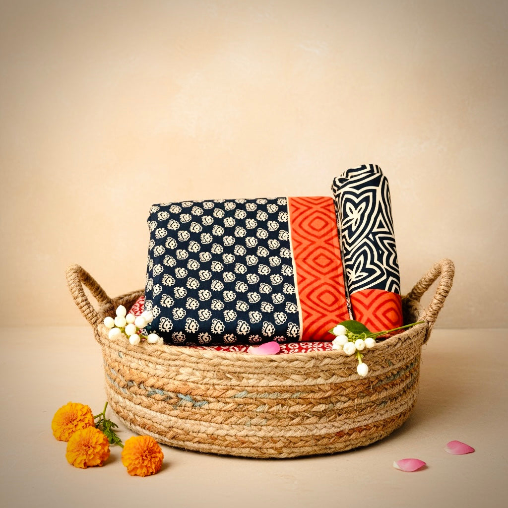 Bagru Print Cotton 3PC Dress Material 22
