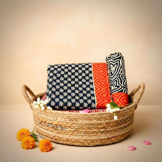 Bagru Print Cotton 3PC Dress Material 22