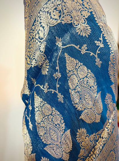 Pure Chiffon Banarasi Jaal work Saree