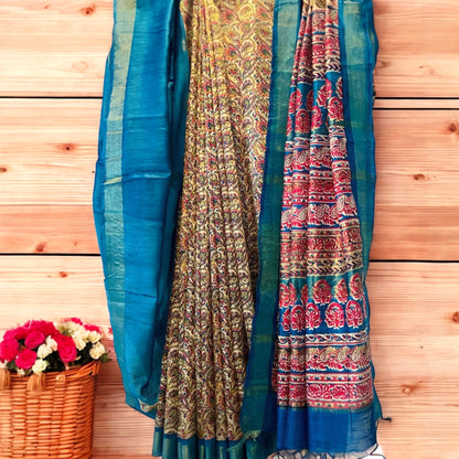 Pure Handloom Munga Tussar Silk Saree