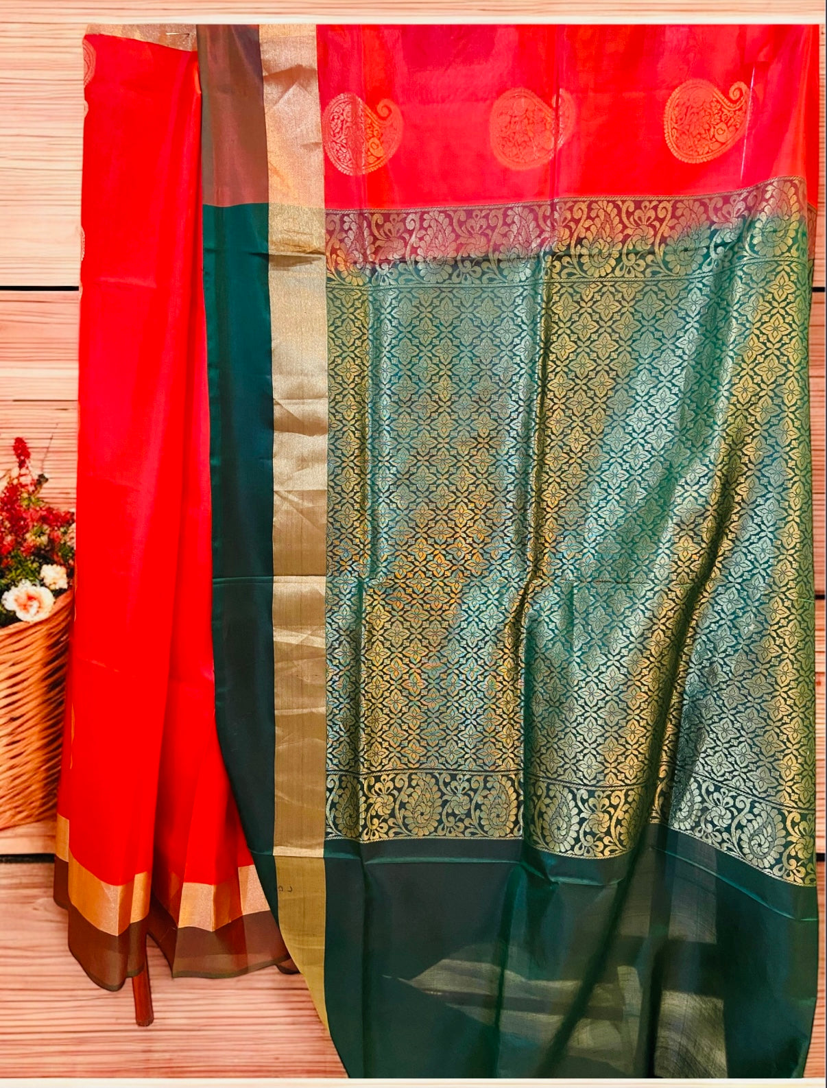 Silk Mark Certified- Red Zari Woven Pure Silk Saree
