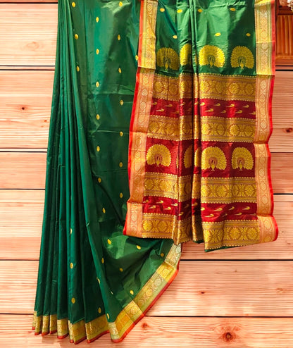 Pure Silk Handwoven Peshwai Paithani Saree