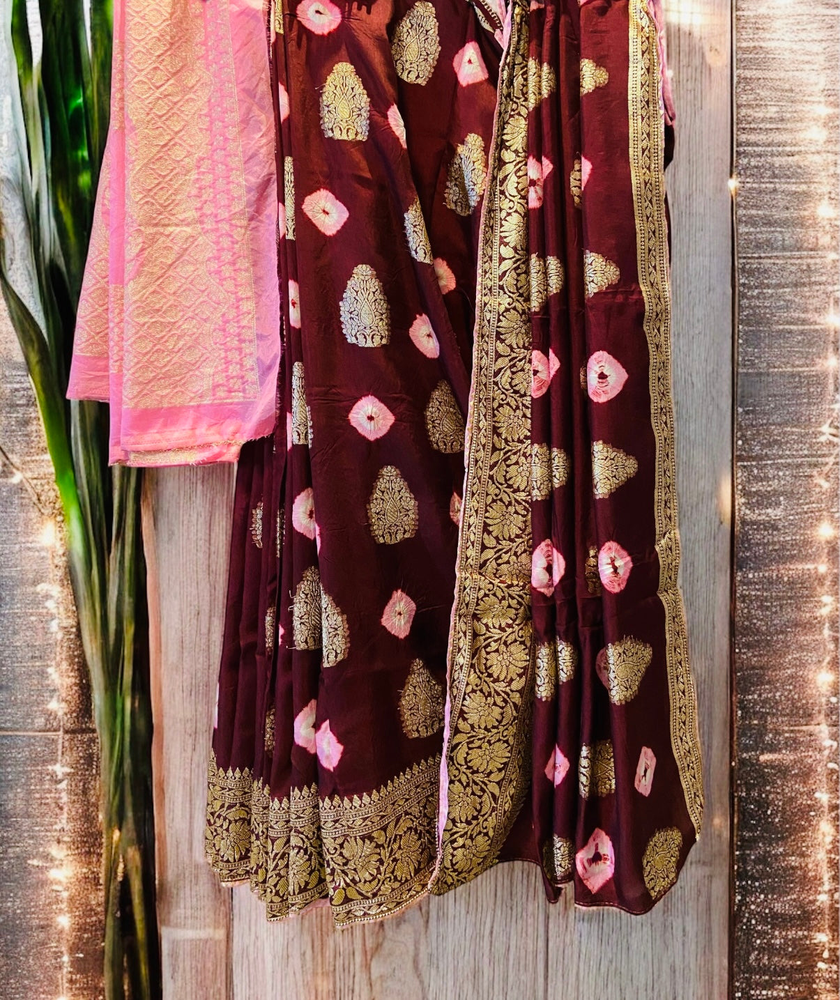 Viscose Georgette Bandhej Saree