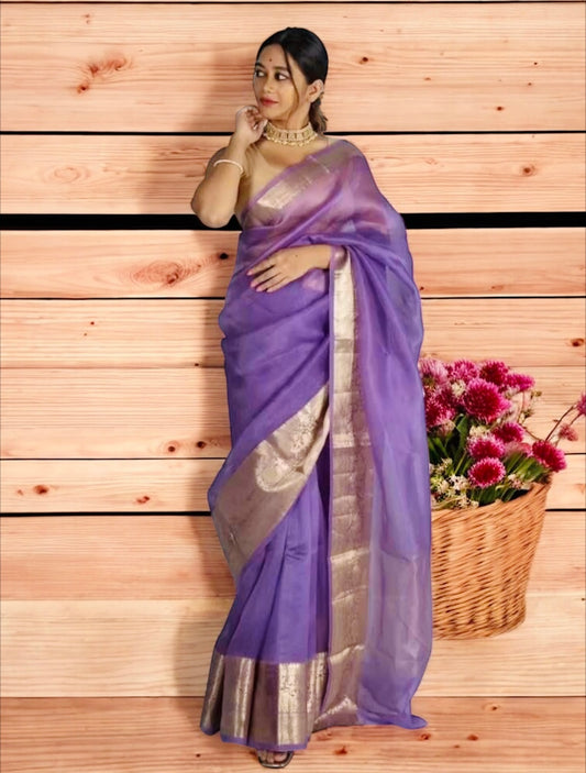 Kora Organza Silk- Lavender