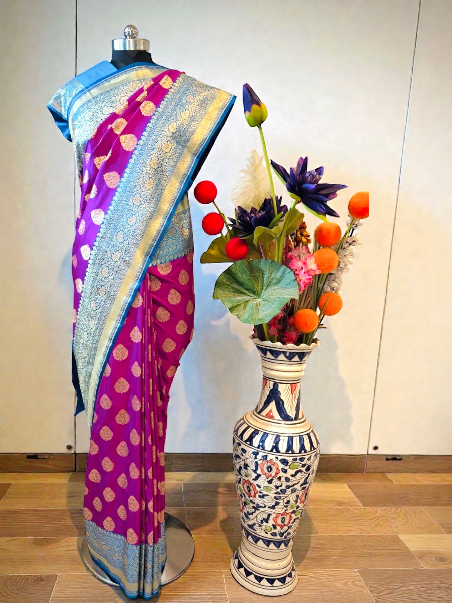 Mashru Katan Banarasi Silk Saree