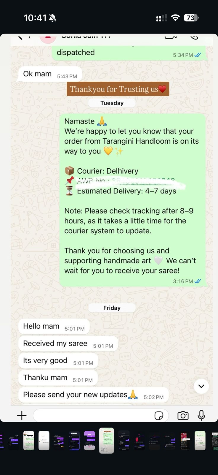 Instagram customer review 3