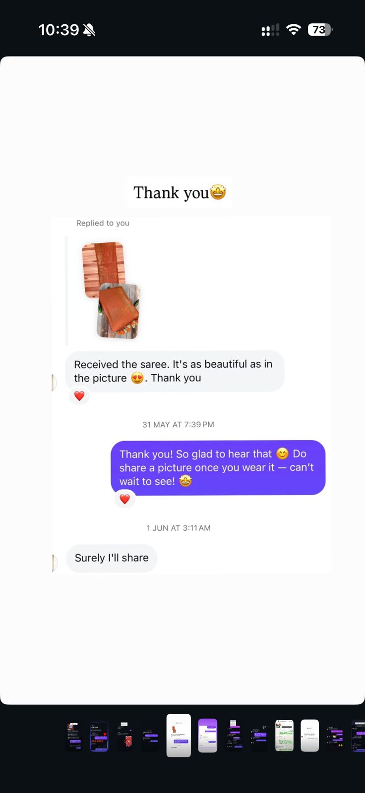 Instagram customer review 6