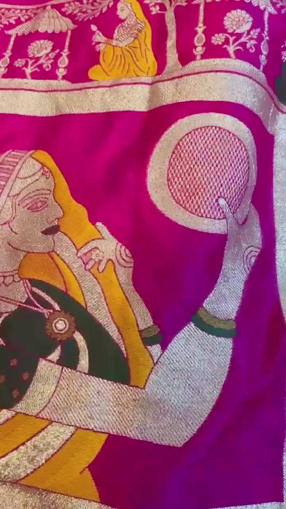 Pink Pure Dola Silk Trending Designer Saree