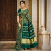 Pure Modal Silk Handloom Gharchola Bandhani Saree- Bottle Green