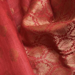 Shringar- Red Pure Tussar Silk Saree