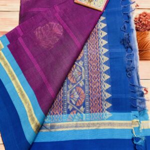 Dhakai Tant Cotton-(Magenta)
