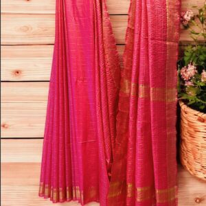 Mangalagiri Silk- Rani Pink