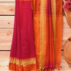Pure Handloom Khaddi Cotton- Rani Pink