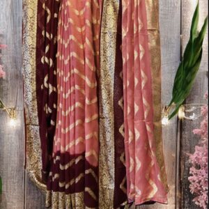 Viscose Georgette Saree- Dual Shade