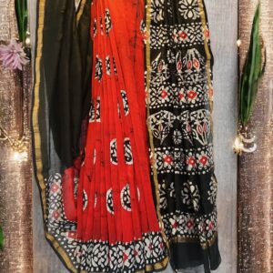Pure Chanderi Cotton- Handblock Batik