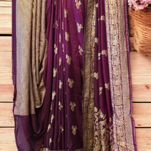 HO Silk Golden Butta Saree