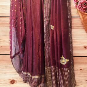 HO Silk Hand Work Motif Saree
