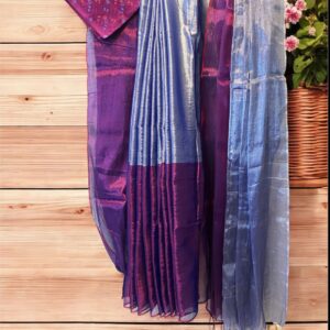 Raga Tissue-( Raspberry & Silver blue)